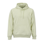 Unisex organic cotton hoodie 300 g/m² pastel green colour front view