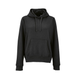 Women’s organic cotton hoodie 300gsm Bondi black colour front view