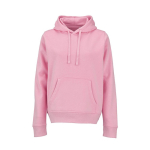 Women’s organic cotton hoodie 300gsm Bondi pink colour front view