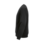 Unisex organic cotton brushed fleece sweatshirt 300g/m² Waikiki black colour third view
