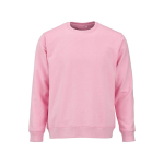 Unisex organic cotton brushed fleece sweatshirt 300g/m² Waikiki pink colour front view