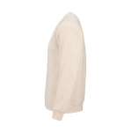 Unisex organic cotton brushed fleece sweatshirt 300g/m² Waikiki beige colour third view