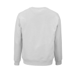 Unisex organic cotton brushed fleece sweatshirt 300g/m² Waikiki light grey colour rear view