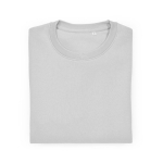 Unisex organic cotton brushed fleece sweatshirt 300g/m² Waikiki light grey colour second front view