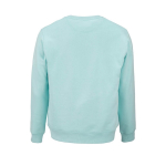 Unisex organic cotton brushed fleece sweatshirt 300g/m² Waikiki light-green colour rear view
