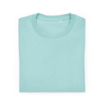 Unisex organic cotton brushed fleece sweatshirt 300g/m² Waikiki light-green colour second front view