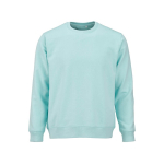 Unisex organic cotton brushed fleece sweatshirt 300g/m² Waikiki light-green colour front view