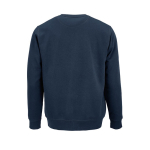Unisex organic cotton brushed fleece sweatshirt 300g/m² Waikiki navy-blue colour rear view