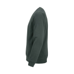 Unisex organic cotton brushed fleece sweatshirt 300g/m² Waikiki dark green colour third view