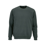 Unisex organic cotton brushed fleece sweatshirt 300g/m² Waikiki dark green colour front view