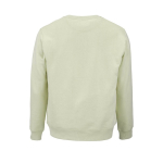 Unisex organic cotton brushed fleece sweatshirt 300g/m² Waikiki pastel green colour rear view