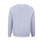 Unisex organic cotton brushed fleece sweatshirt 300g/m² Waikiki pastel blue colour rear view
