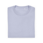Unisex organic cotton brushed fleece sweatshirt 300g/m² Waikiki pastel blue colour second front view