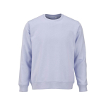 Unisex organic cotton brushed fleece sweatshirt 300g/m² Waikiki pastel blue colour front view