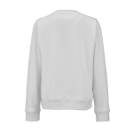 Women’s organic cotton crew neck sweatshirt 300g/m² Waikiki light grey colour rear view