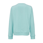 Women’s organic cotton crew neck sweatshirt 300g/m² Waikiki light-green colour rear view
