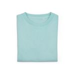 Women’s organic cotton crew neck sweatshirt 300g/m² Waikiki light-green colour second front view