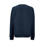 Women’s organic cotton crew neck sweatshirt 300g/m² Waikiki navy-blue colour rear view