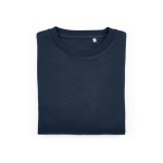 Women’s organic cotton crew neck sweatshirt 300g/m² Waikiki navy-blue colour second front view