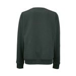 Women’s organic cotton crew neck sweatshirt 300g/m² Waikiki dark green colour rear view