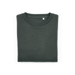 Women’s organic cotton crew neck sweatshirt 300g/m² Waikiki dark green colour second front view