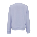 Women’s organic cotton crew neck sweatshirt 300g/m² Waikiki pastel blue colour rear view