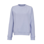 Women’s organic cotton crew neck sweatshirt 300g/m² Waikiki pastel blue colour front view