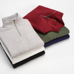 Unisex organic cotton 1/4 zip sweatshirt 340g/m² Malibu