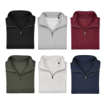 Unisex organic cotton 1/4 zip sweatshirt 340g/m² Malibu