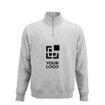 Unisex organic cotton 1/4 zip sweatshirt 340g/m² Malibu main view