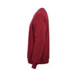 Unisex organic cotton crew neck sweatshirt 340 g/m² Nazaré burgundy colour third view
