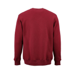 Unisex organic cotton crew neck sweatshirt 340 g/m² Nazaré burgundy colour rear view