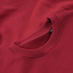 Unisex organic cotton crew neck sweatshirt 340 g/m² Nazaré burgundy colour detail view
