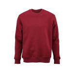Unisex organic cotton crew neck sweatshirt 340 g/m² Nazaré burgundy colour front view
