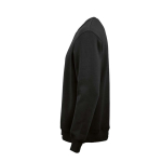 Unisex organic cotton crew neck sweatshirt 340 g/m² Nazaré black colour third view