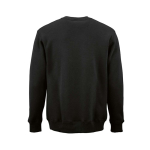 Unisex organic cotton crew neck sweatshirt 340 g/m² Nazaré black colour rear view