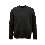 Unisex organic cotton crew neck sweatshirt 340 g/m² Nazaré black colour front view