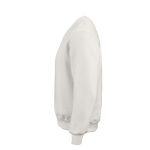 Unisex organic cotton crew neck sweatshirt 340 g/m² Nazaré white colour third view