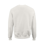 Unisex organic cotton crew neck sweatshirt 340 g/m² Nazaré white colour rear view