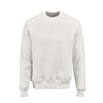 Unisex organic cotton crew neck sweatshirt 340 g/m² Nazaré white colour front view