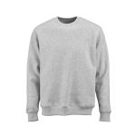 Unisex organic cotton crew neck sweatshirt 340 g/m² Nazaré marbled grey colour front view
