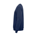 Unisex organic cotton crew neck sweatshirt 340 g/m² Nazaré navy-blue colour third view