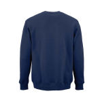 Unisex organic cotton crew neck sweatshirt 340 g/m² Nazaré navy-blue colour rear view