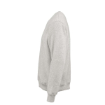 Unisex organic cotton crew neck sweatshirt 340 g/m² Nazaré heather light grey colour third view