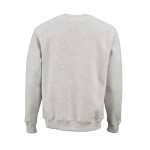 Unisex organic cotton crew neck sweatshirt 340 g/m² Nazaré heather light grey colour rear view