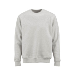 Unisex organic cotton crew neck sweatshirt 340 g/m² Nazaré heather light grey colour front view