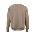 Unisex organic cotton crew neck sweatshirt 340 g/m² Nazaré light brown colour rear view