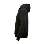 Unisex organic cotton hoodie 340g/m² Tulum black colour third view