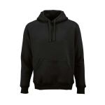 Unisex organic cotton hoodie 340g/m² Tulum black colour front view