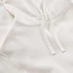 Unisex organic cotton hoodie 340g/m² Tulum white colour detail view
